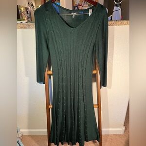 NWOT Nine West sweater dress forest green
